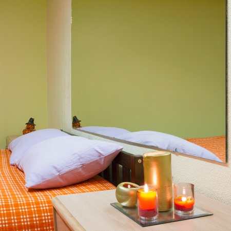 Bedroom Interior design with furnishings in a new house.の写真素材