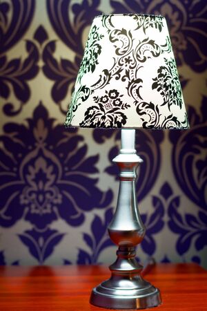 Lamp lampshade bedroom interior decorの写真素材