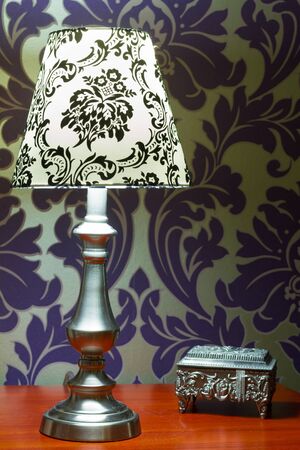 Lamp lampshade bedroom interior decorの写真素材