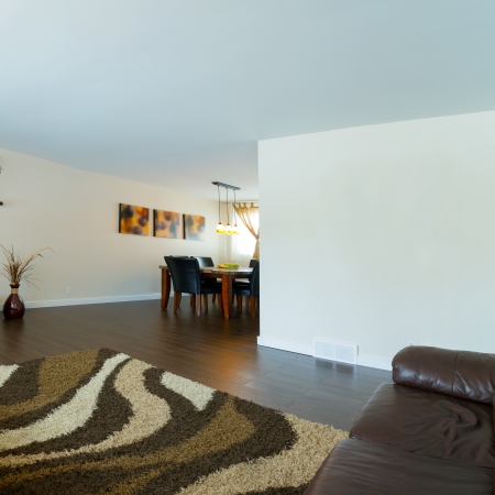 Living room Interior design in a new houseの写真素材