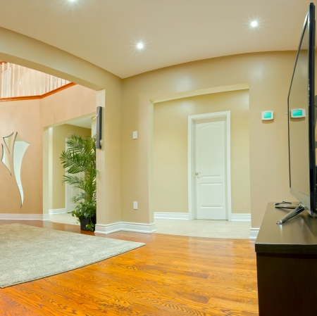 Interior design of modern Living room in a new houseの写真素材