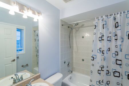 Interior design of a bathroom  in new hotelの写真素材