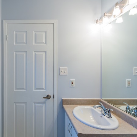 Interior design of a bathroom  in new hotelの写真素材