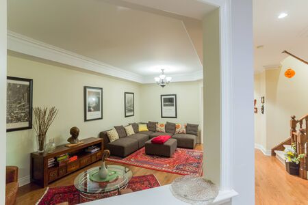 Living Room Interior Design in a new houseの写真素材