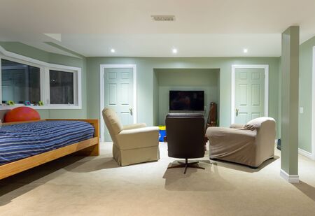 Basement Interior design in a new houseの写真素材