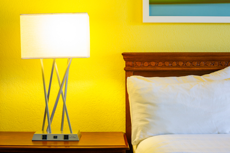 Bedroom modern design with furnishings in hotelの写真素材