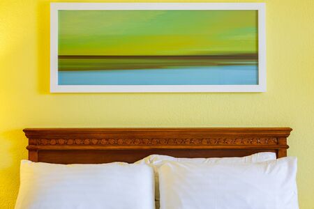 Bedroom modern design with furnishings in hotelの写真素材