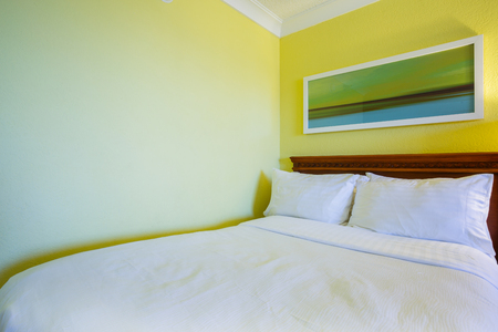 Bedroom modern design with furnishings in hotelの写真素材
