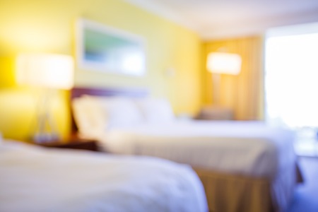 Blured  Interior of modern comfortable hotel room.の写真素材