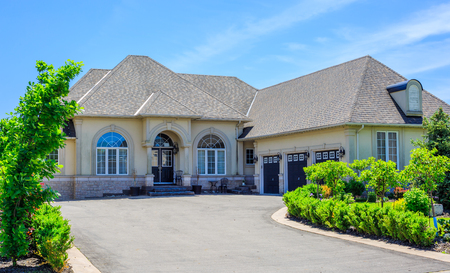 Custom built luxury house in the suburbs of Toronto, Canada.の写真素材