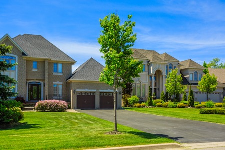 Custom built luxury house in the suburbs of Toronto, Canada.の写真素材