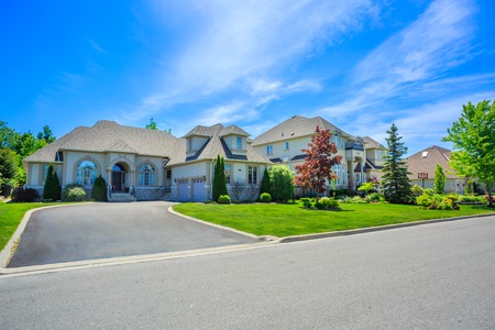 Custom built luxury house in the suburbs of Toronto, Canada.の写真素材
