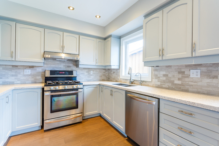 Kitchen interior design in new luxury homeの写真素材