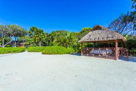 Beautiful Xcaret beach. Cancun, Mexicoの写真素材