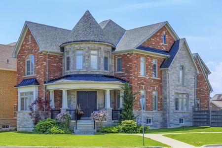 Custom built luxury house in the suburbs of Toronto, Canada.の写真素材