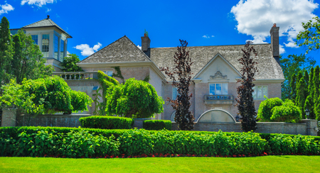 Custom built luxury house in the suburbs of Toronto, Canada.の写真素材