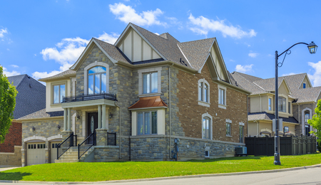 Custom built luxury house in the suburbs of Toronto, Canada.の写真素材