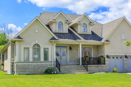 Custom built luxury house in the suburbs of Toronto, Canada.の写真素材