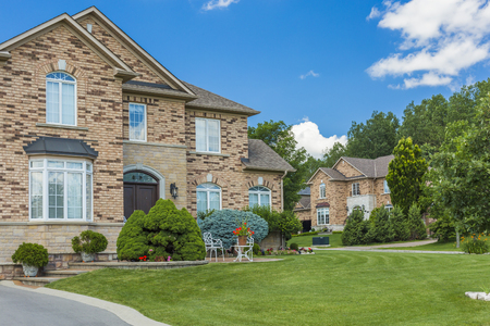 Custom built luxury house in the suburbs of Toronto, Canada.の写真素材