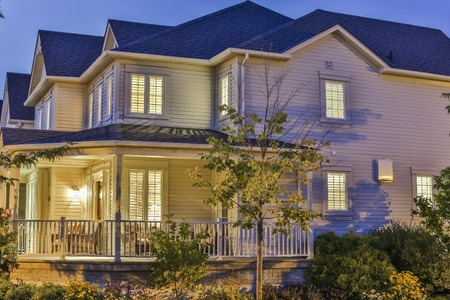 Custom built luxury house in the suburbs of Toronto, Canada.の写真素材