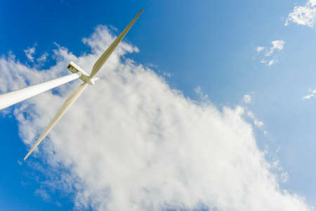 Wind power generating stations in the parkの写真素材