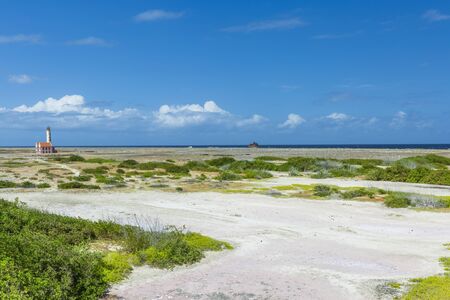 Old lighthouse on Klein Curacaoの写真素材