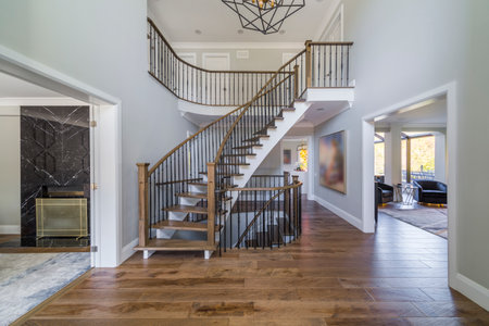 Interior design of custom build houseの写真素材
