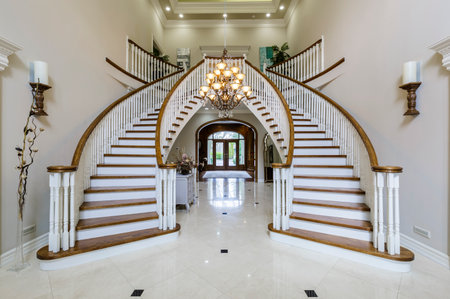Interior design of custom build houseの写真素材