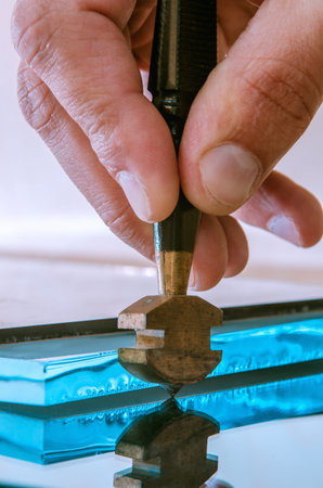 glass cutter, close up