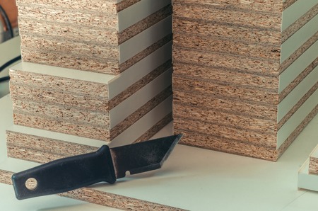 board chipboard cut partsの写真素材