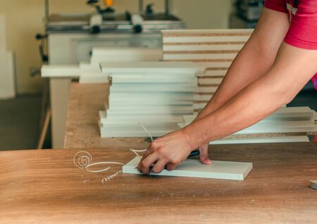 board chipboard cut partsの写真素材