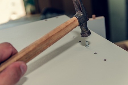 assembly of furniture and equipment Shelf panel for racial segregation shelvesの写真素材