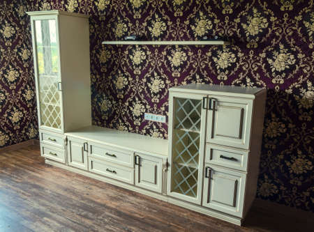 Light classic furniture for the living room, close-upの写真素材