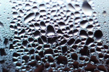 fogged glass close-up
