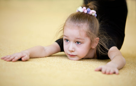 The young gymnastの写真素材