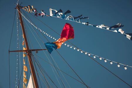 Equipment of yachts and sailing shipsの写真素材