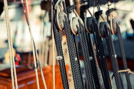 Equipment of yachts and sailing shipsの写真素材