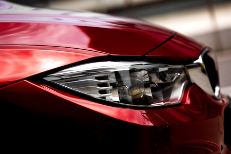 Operating sports cars on the trackの写真素材