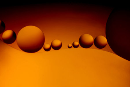 spherical color abstract images of different sizes