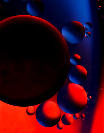 spherical color abstract images of different sizes