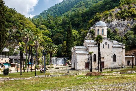 Temple Simon Kananit in New Athos, Abkhazia.Temple Simon Kananit in New Athos, Abkhaziaの写真素材