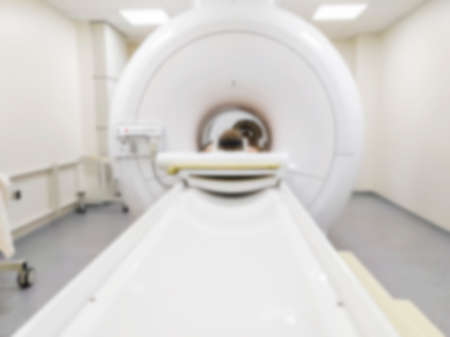Blurred abstract background Medical computed tomography or MRI or PET in the laboratory of a modern hospital. Technologically advanced and functional medical examination of the patient ...の写真素材