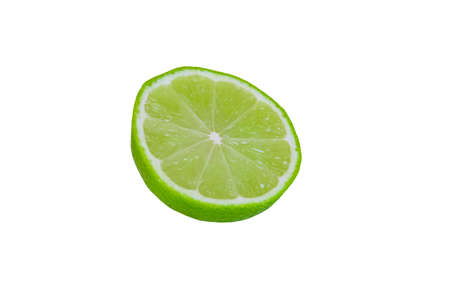 Citrus fresh fruit isolated, lime ...の写真素材