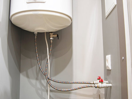 Elements for connecting a home heater to the water supply system.
