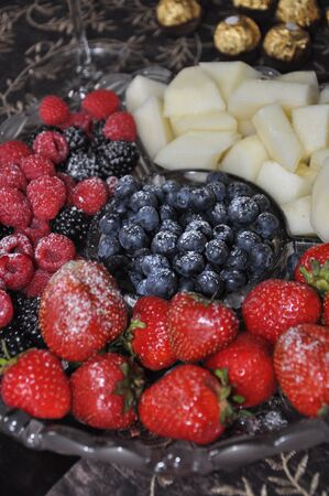 fragrant summer fruit basketの写真素材