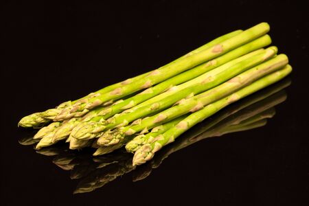 Asparagus Isolated on Blackの写真素材
