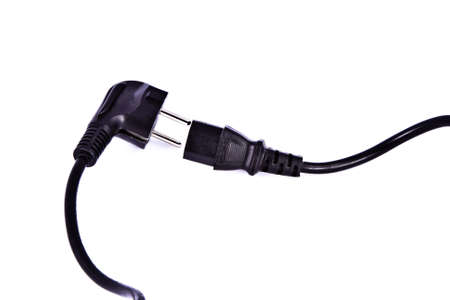 electric wire with a plug の写真素材