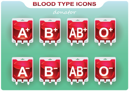 Templates icons to indicate the blood group in infographicsのイラスト素材