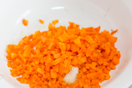 Vegetable garden. The cut vegetables. Healthy food. Home-made food. Salad carrots, potatoes, beet.の写真素材