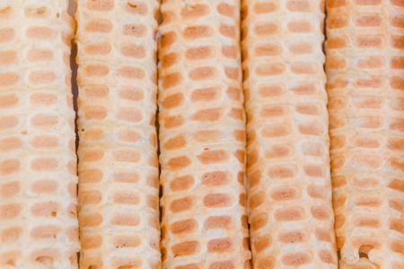 Dough for wafers. Production of dough for wafers. Ingredients for pastries.の写真素材